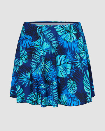 Palm Leaves Multi Way Cover-Up Beach Skirt With Panty